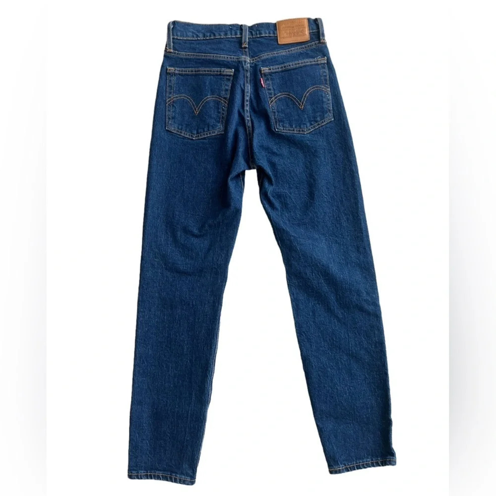 Levi’s Premium Wedgie Straight Ankle Jeans Blue Denim Size 25 - Picture 7 of 8